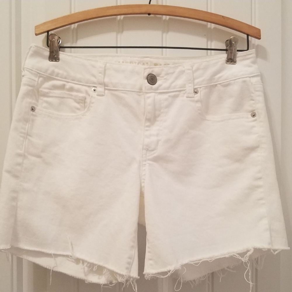 American Eagle White Denim Shorts